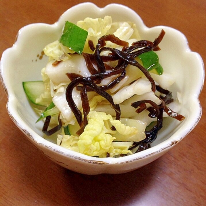 きゅうりと白菜の塩昆布和え レシピ 作り方 By Tukuyo93 楽天レシピ